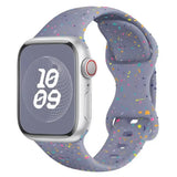 Bracelet sport apple watch silicone ado sport lavande tacheté avec éclaboussures de peinture colorées