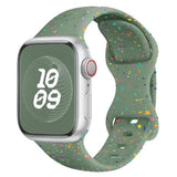 Bracelet sport apple watch silicone ado montre vert tacheté avec points colorés confettis pour apple watch ultra
