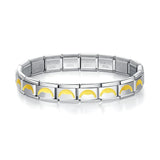 Bracelets charms hapiship en acier inoxydable argenté et doré avec un design élégant et entrelacé