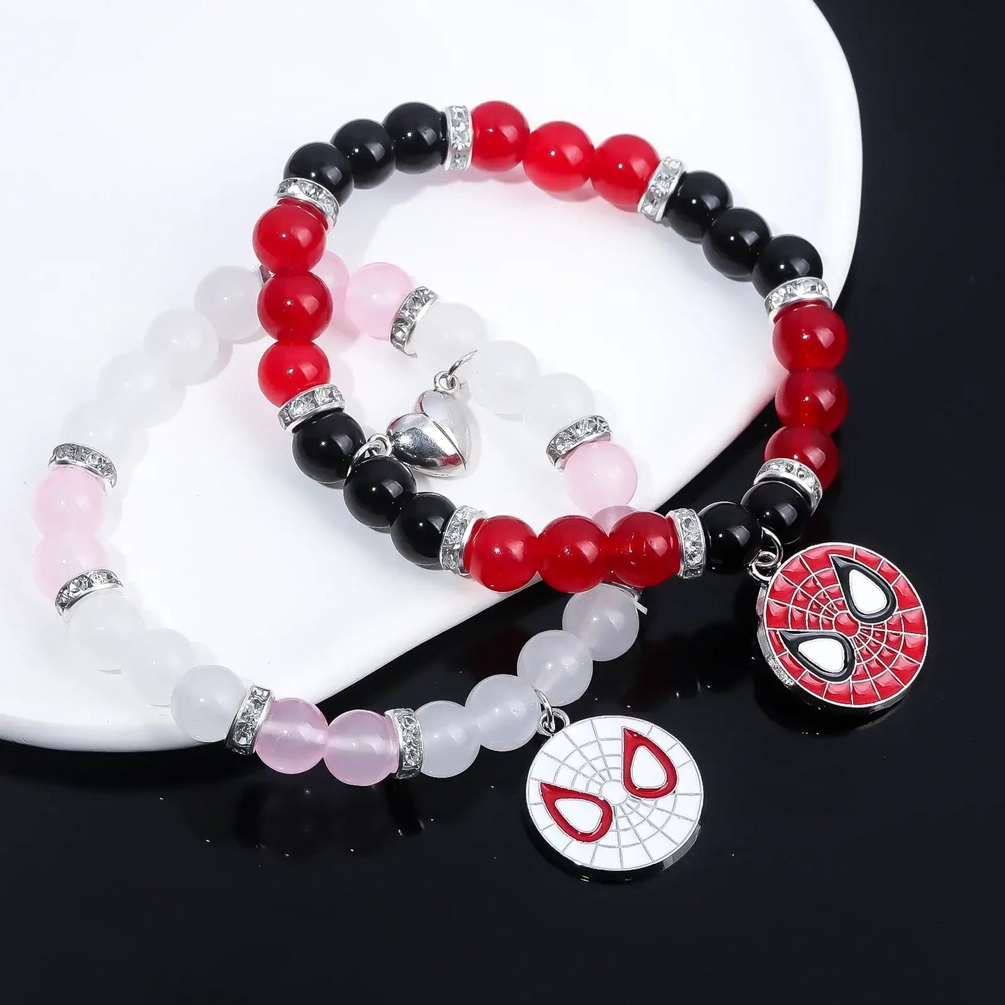 Spider-Man and Spider-Gwen Bead Bracelets