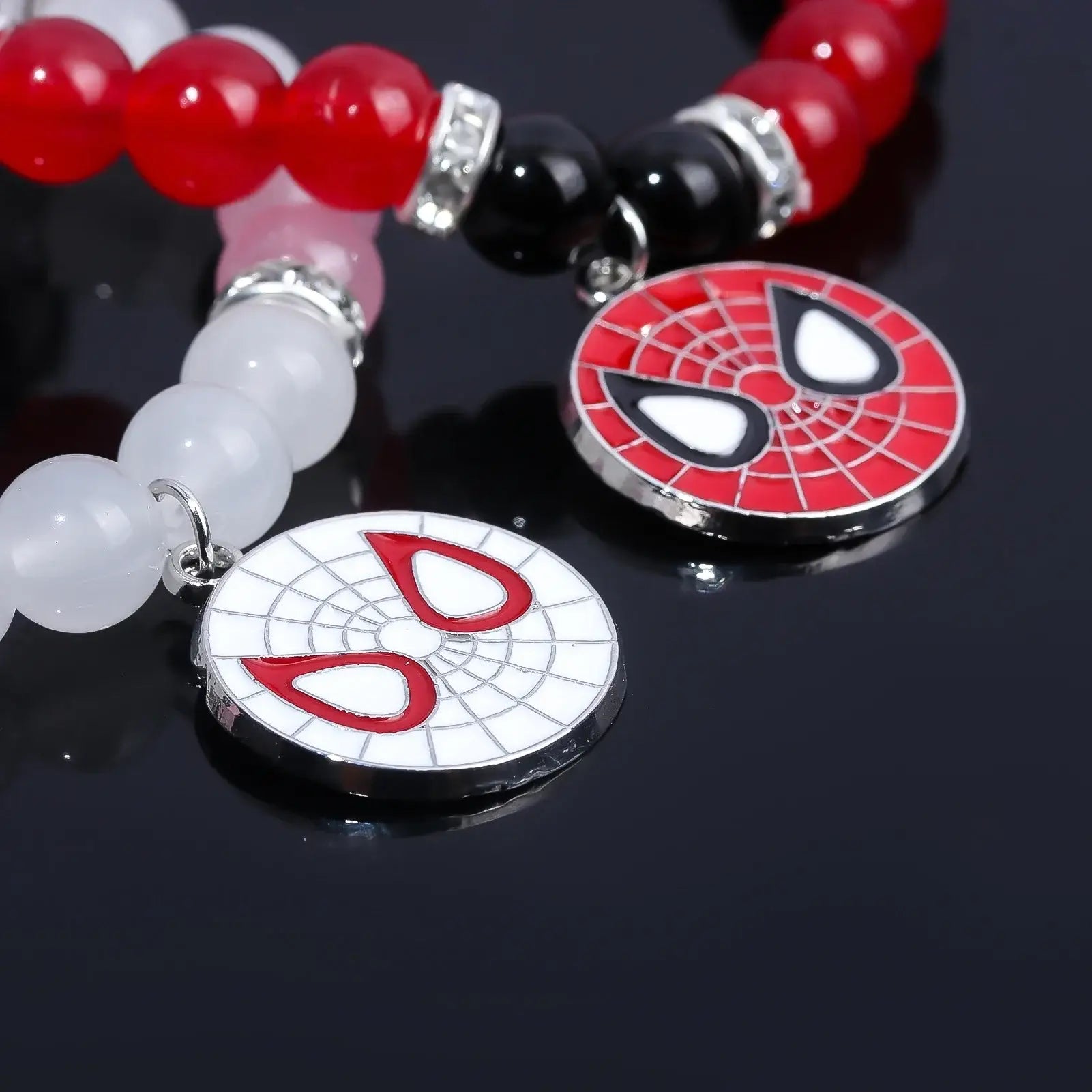 Spider-Man and Spider-Gwen Bead Bracelets
