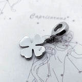 Sterling Silver Four-Leaf Clover Necklace Charm