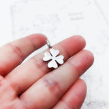 Sterling Silver Four-Leaf Clover Necklace Charm