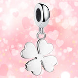Sterling Silver Four-Leaf Clover Necklace Charm