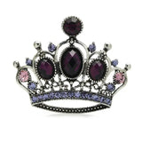 Women's Rhinestone Crown Brooch