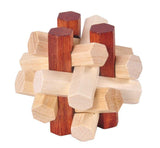 Casse-tête en Bois Burr Hexagonal