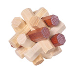 Casse-tête en Bois Burr Hexagonal