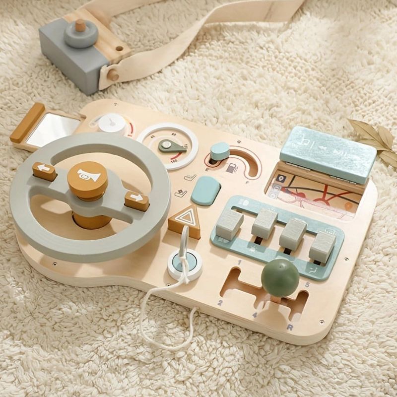 Busy Board - Pannello sensoriale Montessori Macchina