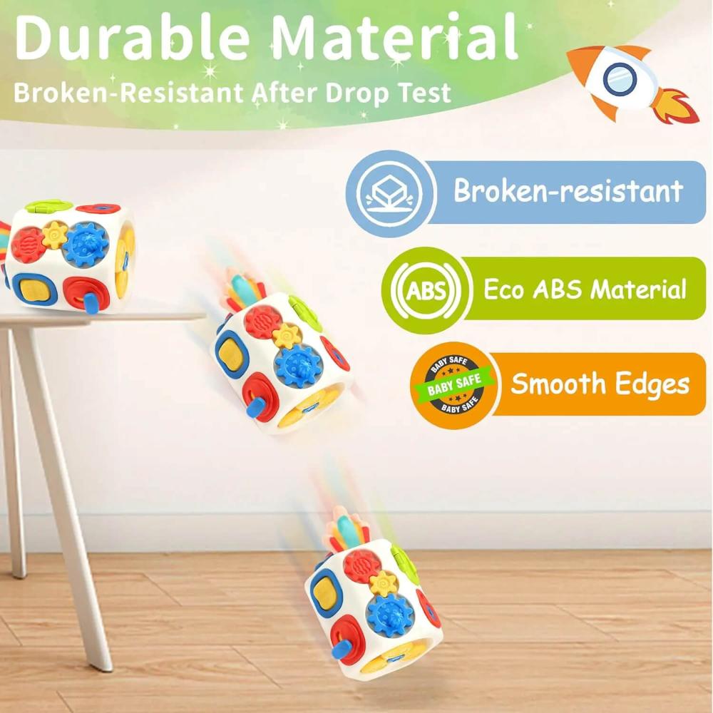 TravelTot™ 9-en-1 Cube Montessori Occupé (Jouet Fidget)