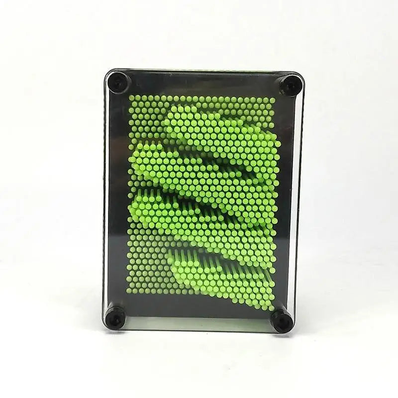 Cadre sculpture art 3d décoration avec design feuille vert lime en relief sur tableau pin art noir cadre en métal petit farceur