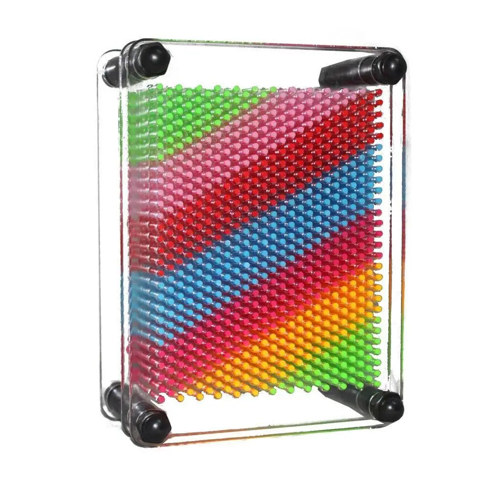 Cadre sculpture art 3d décoration avec planche à épingles multicolore et cadre transparent avec boutons noirs vintage