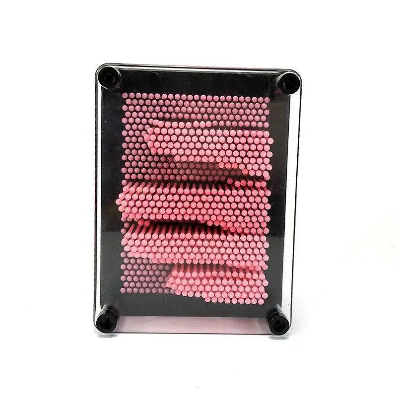 Cadre sculpture art 3d décoration en pin art rose avec cadre noir et quatre boutons dangle objet insolite vintage petit farceur
