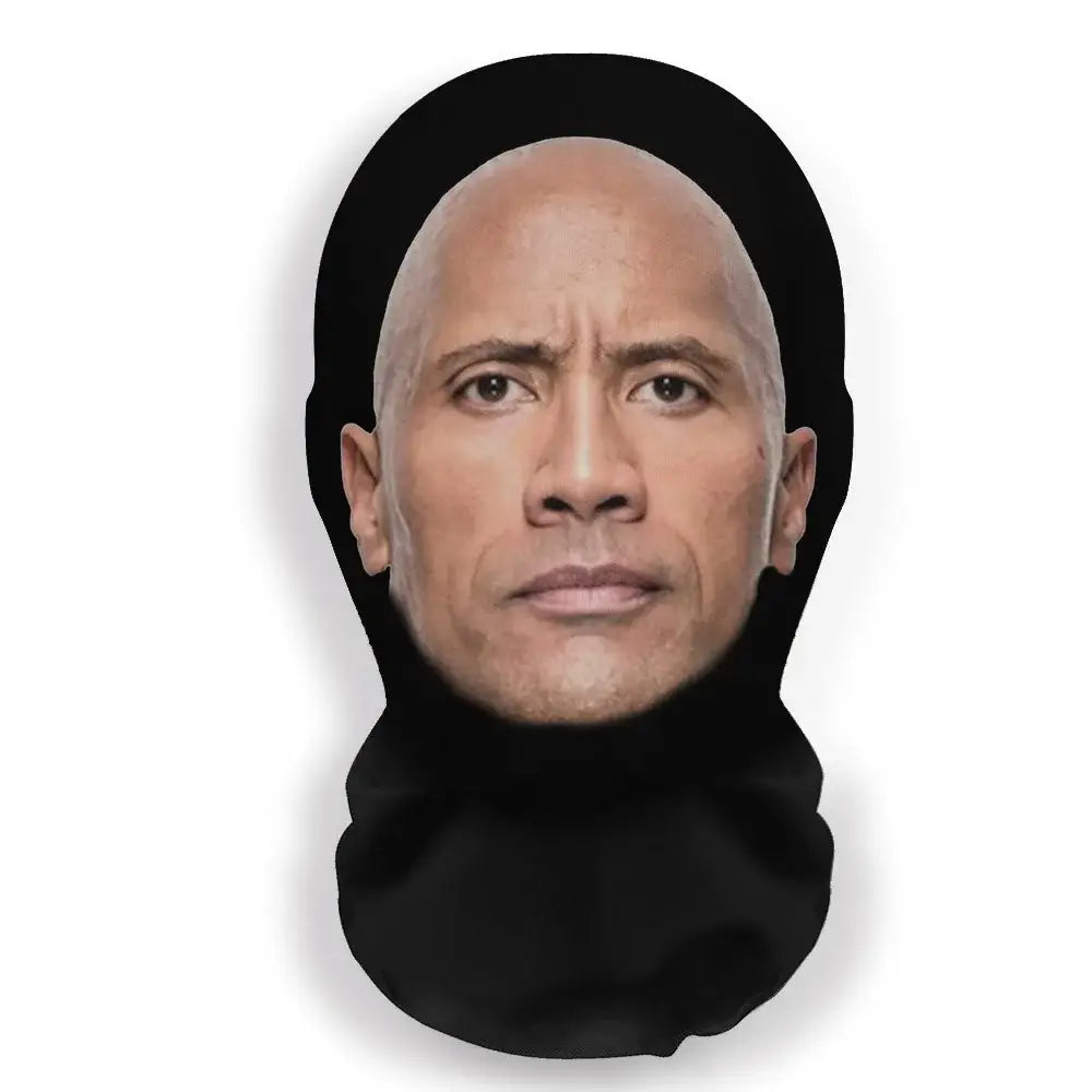 Cagoule masque collant noire avec impression 3d visage complet de dwayne johnson collant masque 3d
