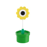 Caméra switch 2 fleur hd 720p avec fleur jaune vif et tige blanche dans pot vert pour jeux interactifs usb-c