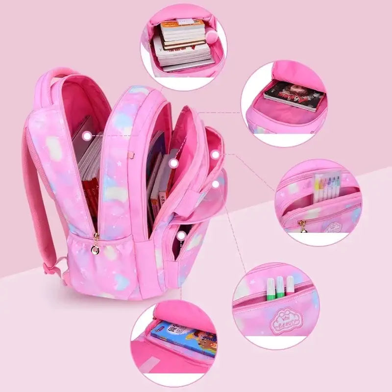 Girls' Primary School Waterproof Satchel