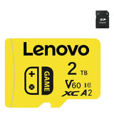 Carte micro sd switch 2 to lenovo jaune 2tb avec logo jeu et spécifications v60 i10 xc a2