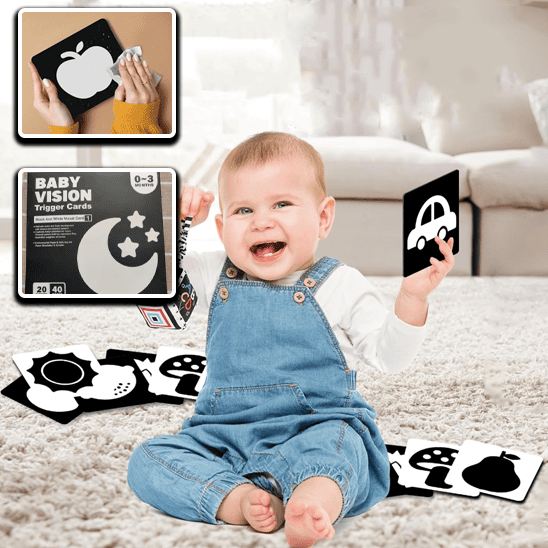 Carte noir et blanc bébé | VisuBaby