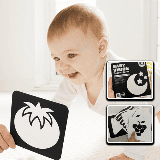 Carte noir et blanc bébé | VisuBaby
