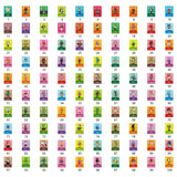 Collection de 100 cartes nfc animal crossing avec designs colorés et arrière-plans vibrants pour collection cartes nfc