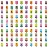 Collection de cartes nfc animal crossing avec designs uniques et fonds colorés dans la cartes nfc collection