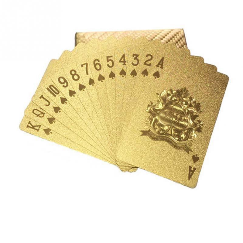 Jeu de Cartes Étanches Or