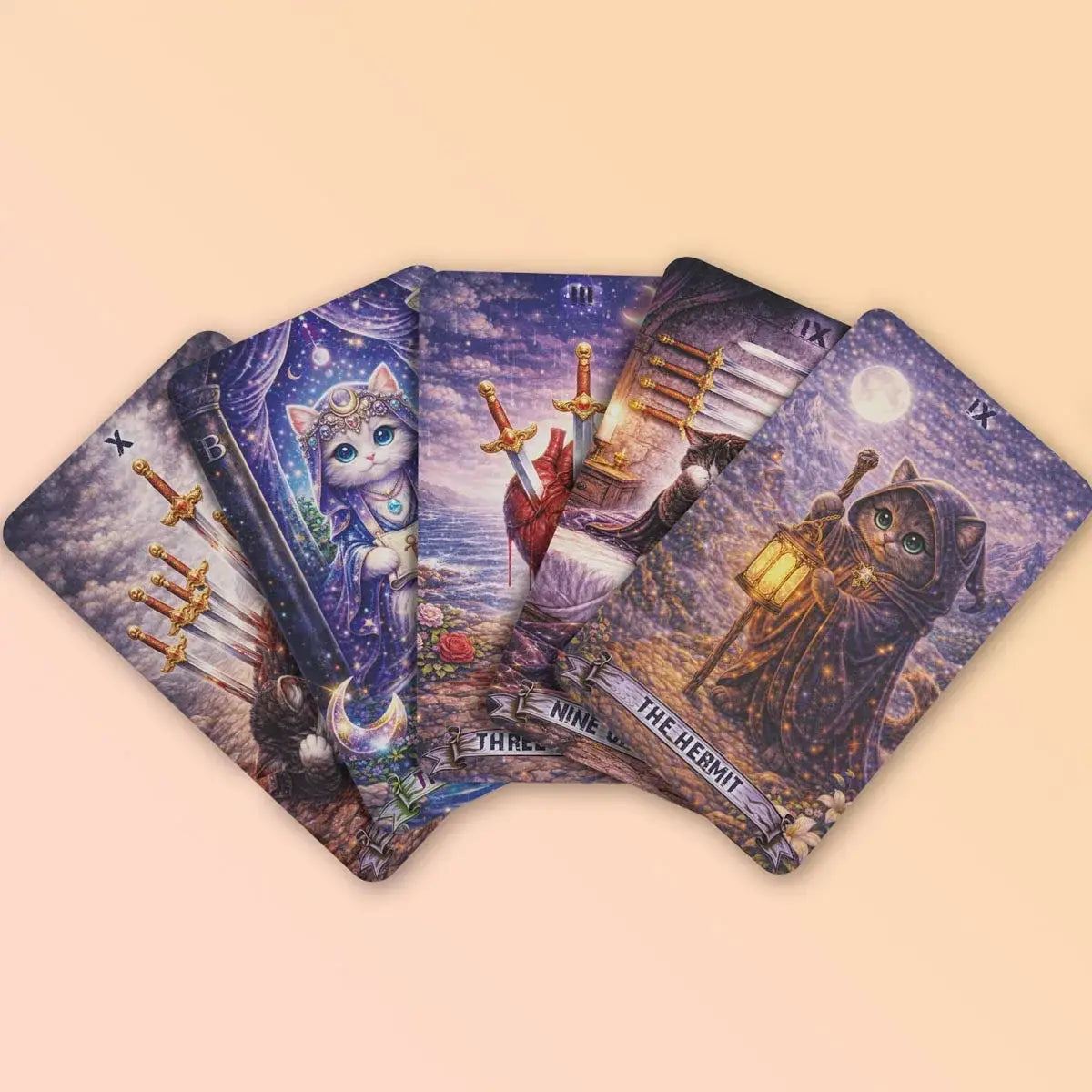 Tarot Cards Beginner English Magical Cats
