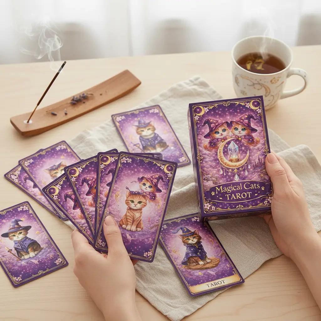 Tarot Cards Beginner English Magical Cats