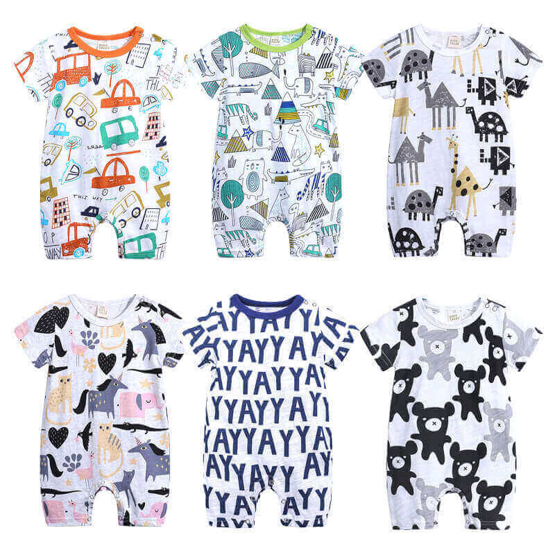 Combinaison Playful Doodle en coton (manches courtes)