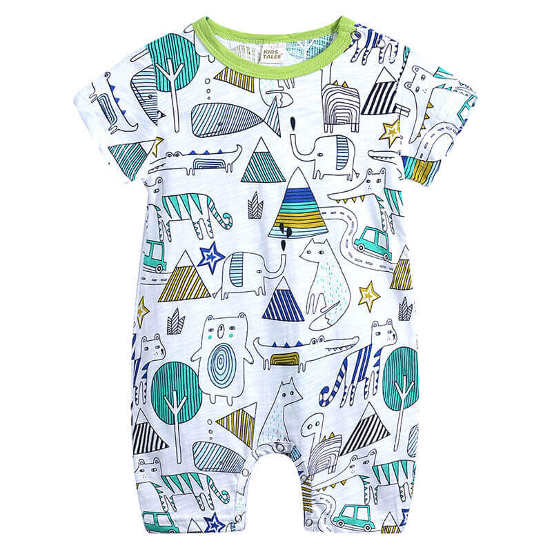 Combinaison Playful Doodle en coton (manches courtes)