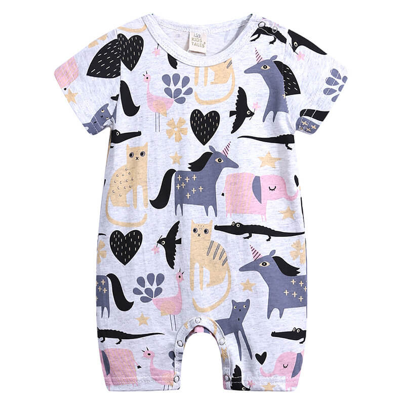 Combinaison Playful Doodle en coton (manches courtes)