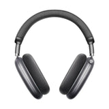 Casque audio bluetooth noir avec design mat et coussinets en tissu pour profitez d’une écoute prolongée 3D spatial