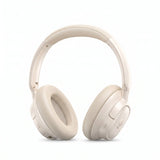 Casque audio sans fil cream couleur avec design minimaliste et coussinets doux pour audio bluetooth 5.4 et gaming