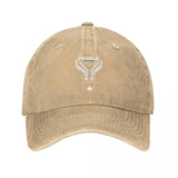 Beige casquette death stranding fragile en coton délavé avec logo fragile express brodé en blanc sam porter bridges