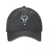 Casquette death stranding fragile noire en coton avec logo brodé mains squelettiques et texte sam porter bridges