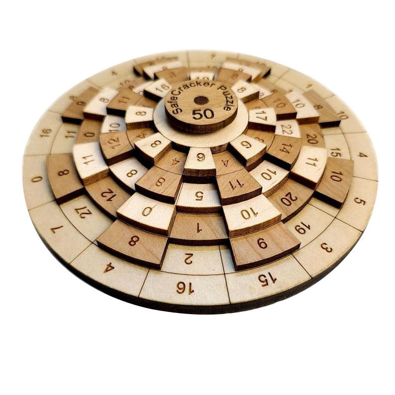 Casse-tête Coffre-fort 50 – Puzzle mathématique en bois