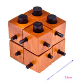 Casse-tête en Bois Cubes et Cylindres