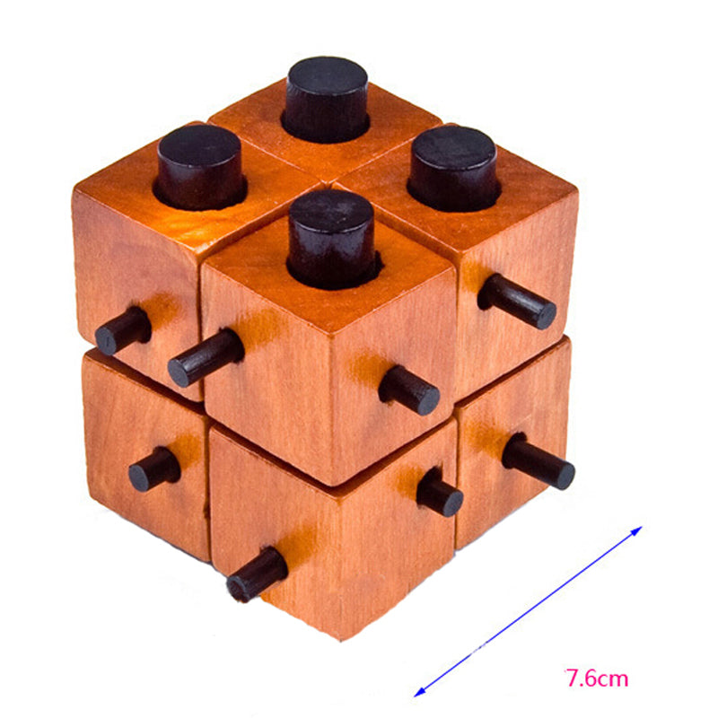 Casse-tête en Bois Cubes et Cylindres