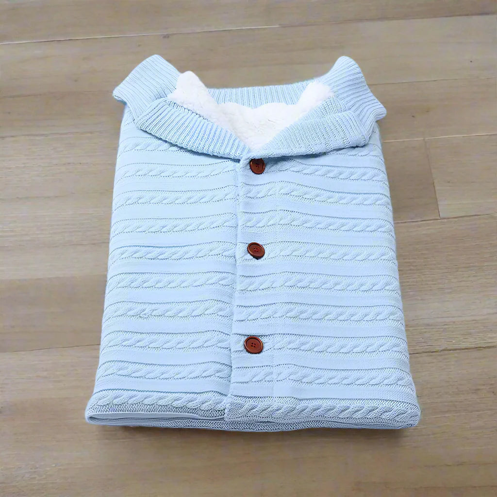 Knitted baby sleeping bag
