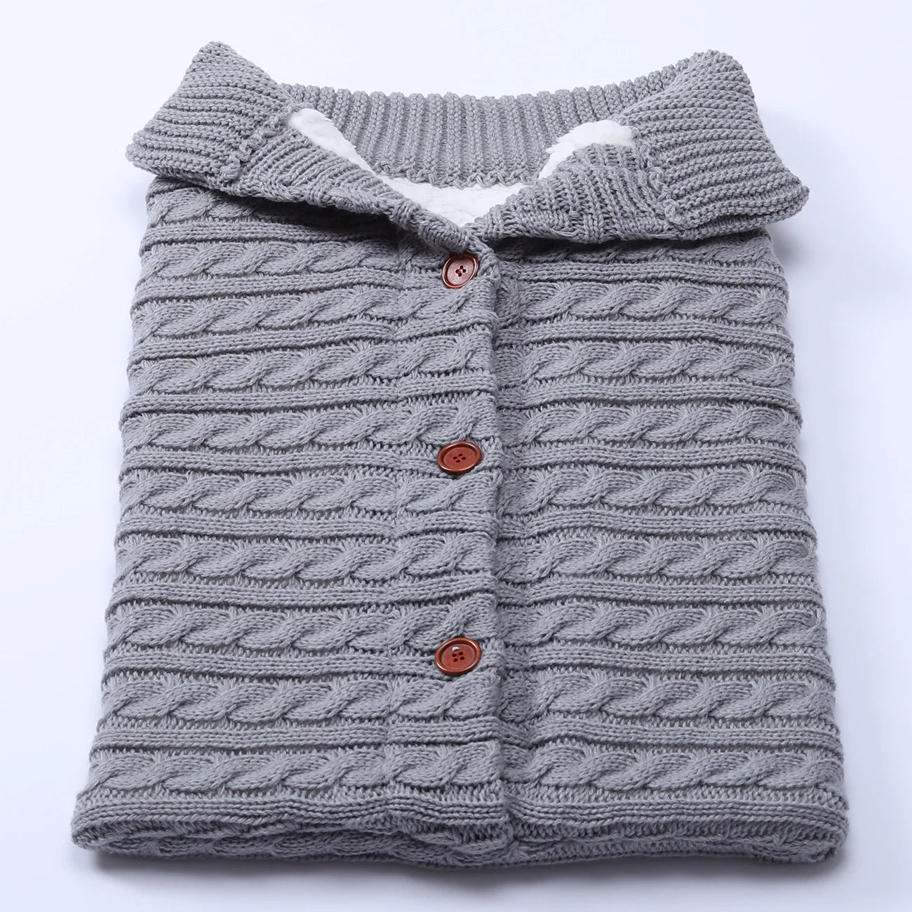 Knitted baby sleeping bag