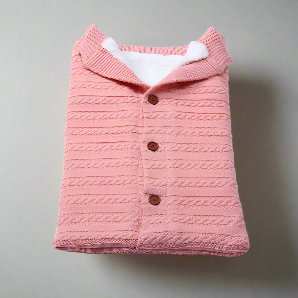 Knitted baby sleeping bag