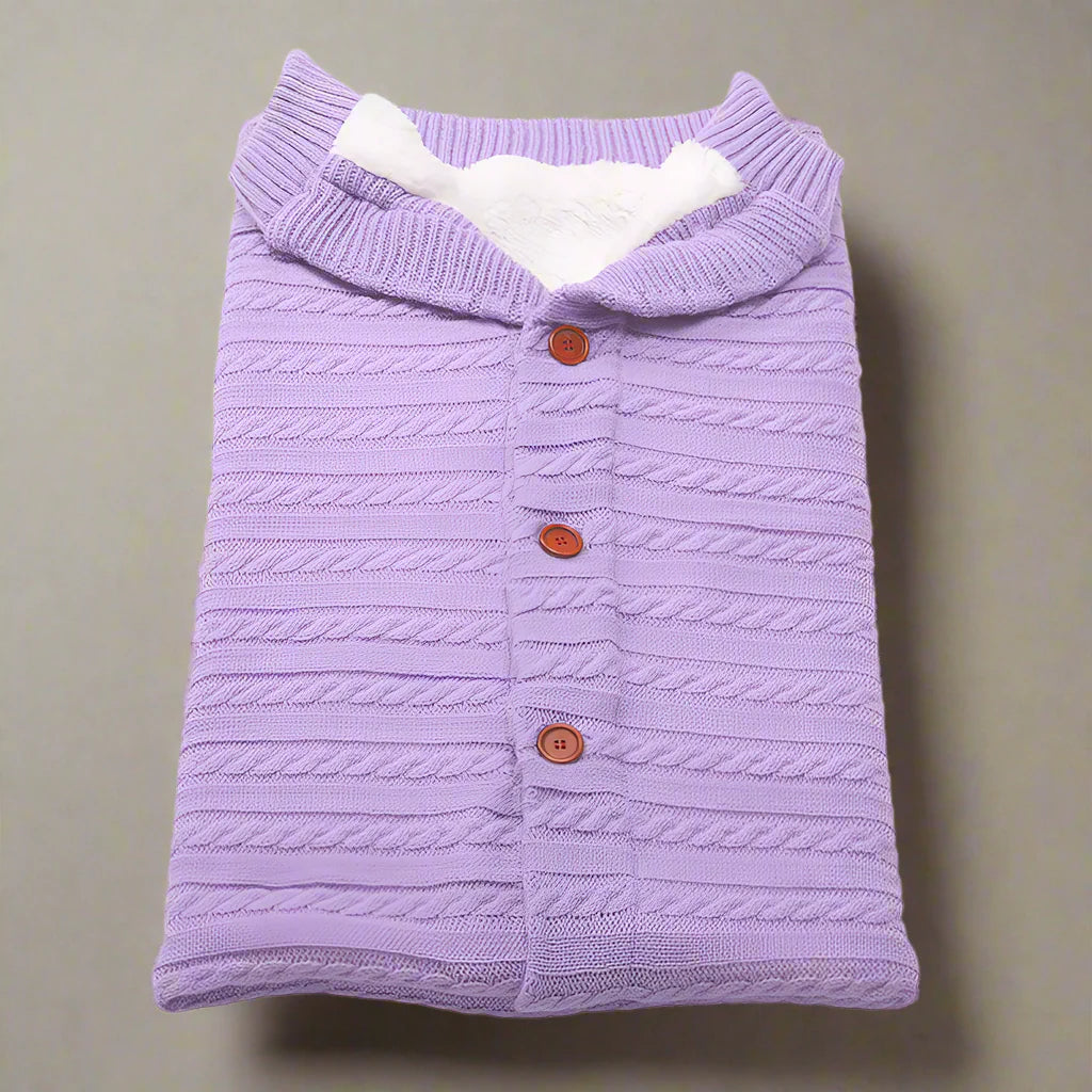 Knitted baby sleeping bag