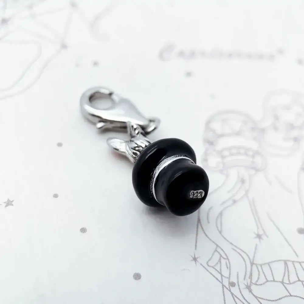 Charm Argent Lapin Magicien