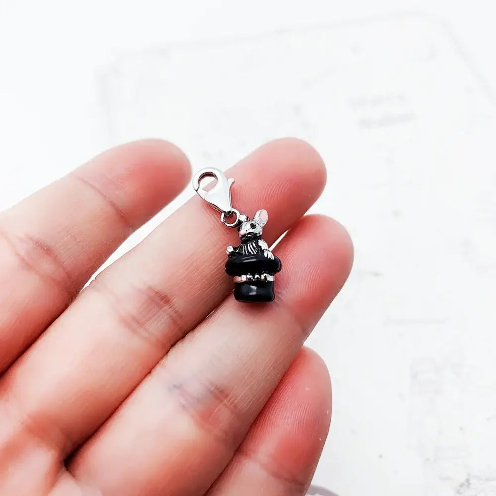 Charm Argent Lapin Magicien