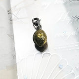 Yellow Lemon Collar Charm Sterling Silver