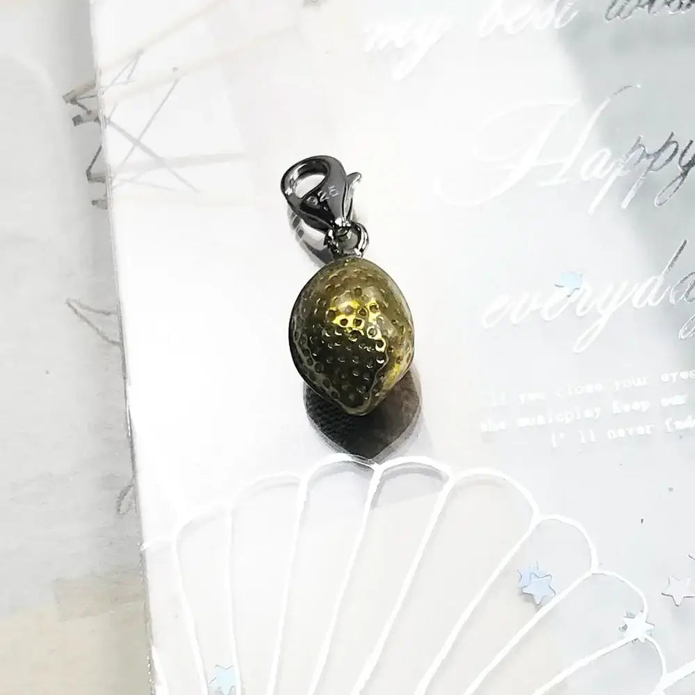 Yellow Lemon Collar Charm Sterling Silver