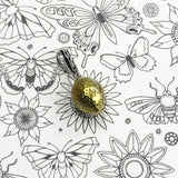 Yellow Lemon Collar Charm Sterling Silver