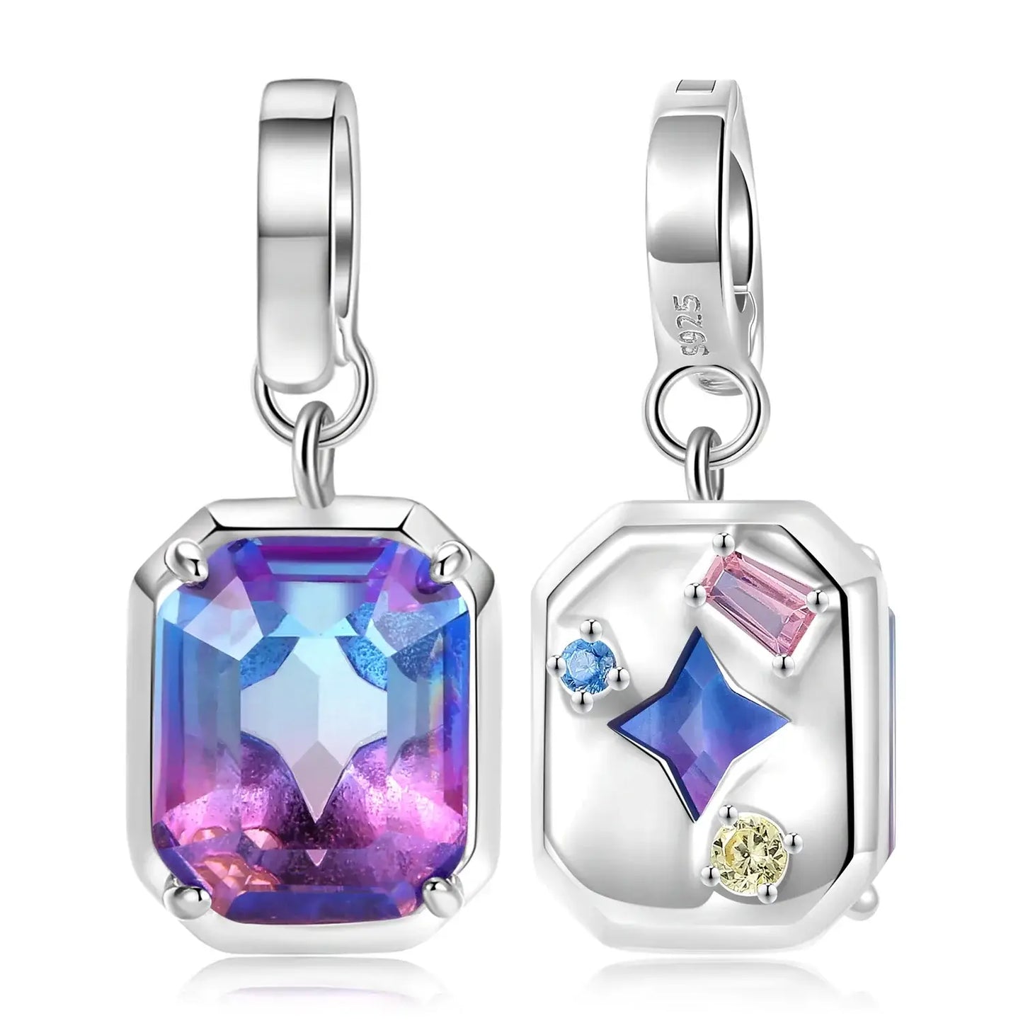 Sterling Silver Diamond Zircon Charm Pendant