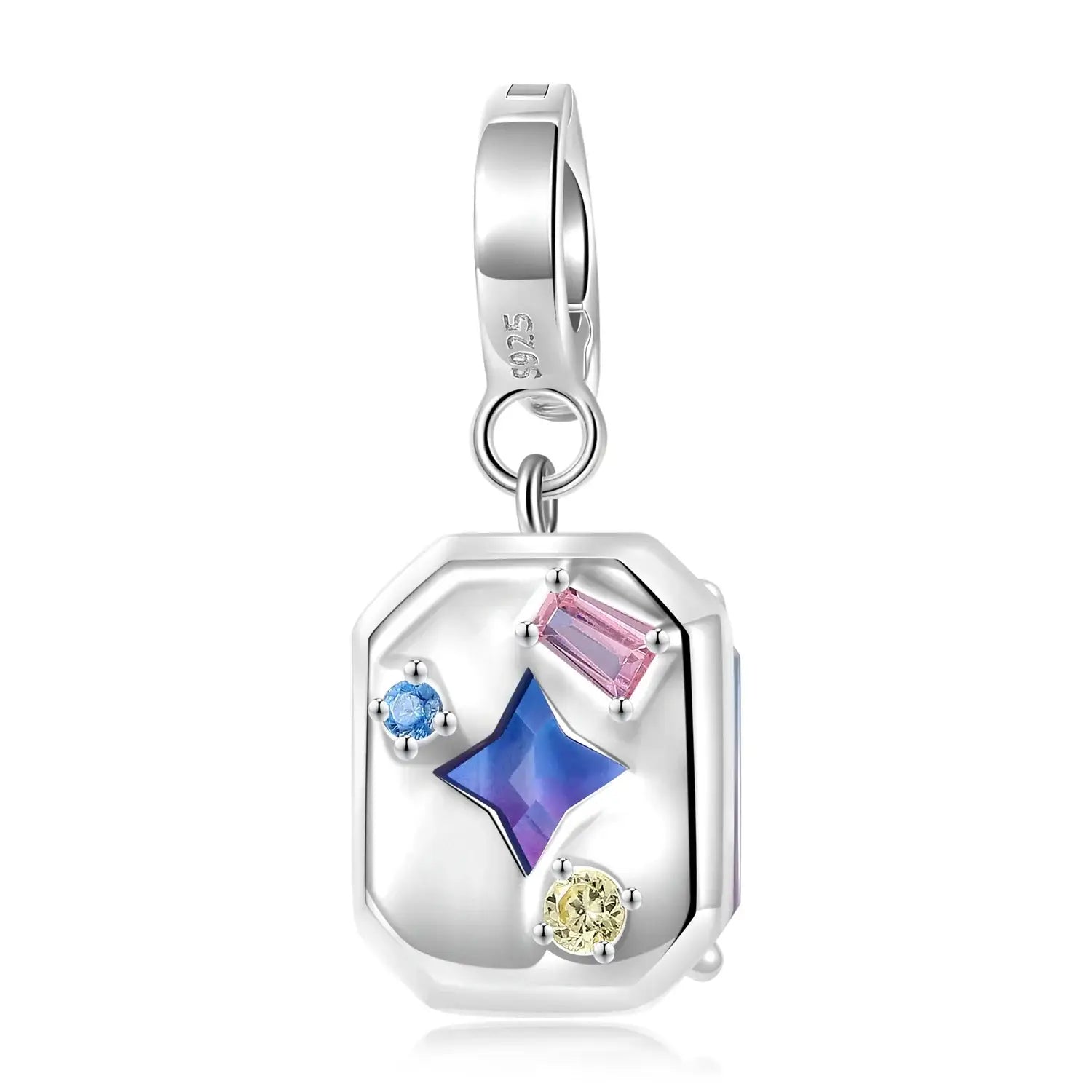 Sterling Silver Diamond Zircon Charm Pendant