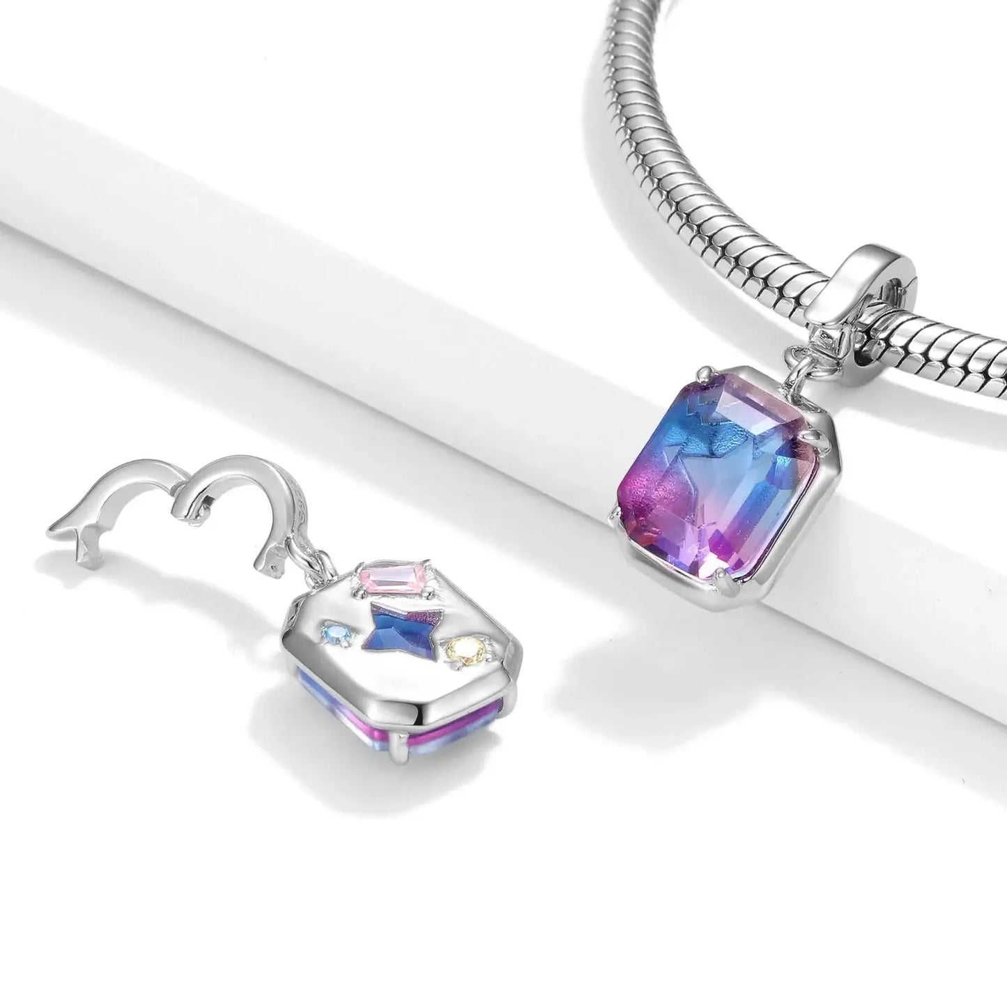 Sterling Silver Diamond Zircon Charm Pendant