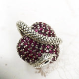 Sterling Silver Serpent Heart Charm Pendant